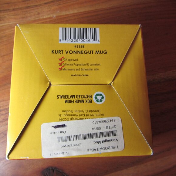 kurt vonnegut mug NIB discontinued 2014 unemployed philosophers guild (W5381) - Picture 11 of 13